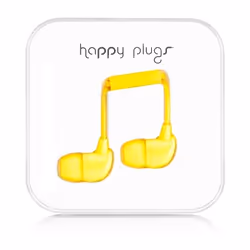 Happy Plugs In-Ear, Avec fil, 20 - 20000 Hz, Appels/Musique, Casque, Jaune