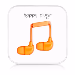 Happy Plugs In-Ear, Avec fil, 20 - 20000 Hz, Appels/Musique, Casque, Orange