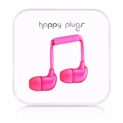 Happy Plugs In-Ear, Avec fil, 20 - 20000 Hz, Appels/Musique, Casque, Rose