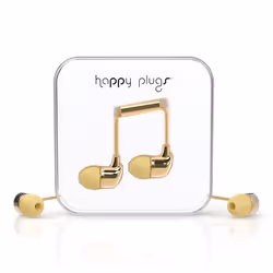 Happy Plugs In-Ear, Avec fil, 20 - 20000 Hz, Casque, Or