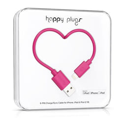 Happy Plugs 2m, Lightning - USB Rose