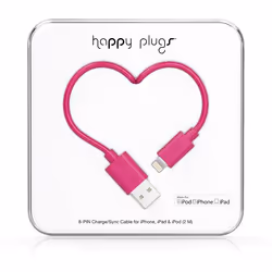 Happy Plugs 2m, Lightning - USB Rose