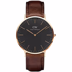 Montre Homme Daniel Wellington Classic Black Bristol Rose Gold DW00100125