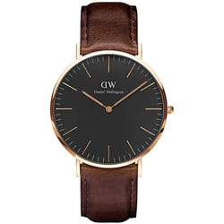 Montre Homme Daniel Wellington Classic Black Bristol Rose Gold DW00100125