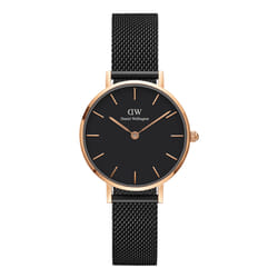Daniel Wellington Petite Ashfield Montre bracelet Femelle Quartz Noir, Or rose Or rose
