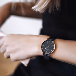 Daniel Wellington Petite Ashfield Montre bracelet Femelle Quartz Noir, Or rose Or rose - Vue supplémentaire 4