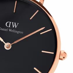 Daniel Wellington Petite Ashfield Montre bracelet Femelle Quartz Noir, Or rose Or rose - Vue supplémentaire 5