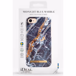 iDeal of Sweden IDFCS17-I7-66 4.7" Housse Bleu, Couleur marbre