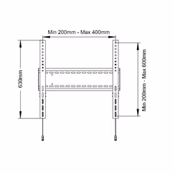 Multibrackets 1091 support pour téléviseur 2,79 m (110") Noir - Vue supplémentaire 11
