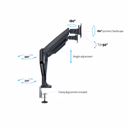 Multibrackets 3286 support d'écran plat pour bureau 27" Noir, Argent - Vue supplémentaire 14