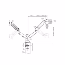 Multibrackets 3286 support d'écran plat pour bureau 27" Noir, Argent - Vue supplémentaire 16