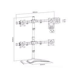 Multibrackets 3347 support d'écran plat pour bureau 27" Noir - Vue supplémentaire 18
