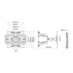 Multibrackets 5266 support pour téléviseur 70" Noir - Vue supplémentaire 21