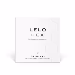 LELO Hex, Préservatif masculin, Lisse, Blanc, Latex, Régulier, 54 mm