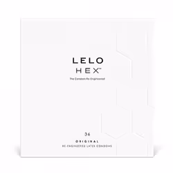 LELO Hex, Préservatif masculin, Lisse, Blanc, Latex, Régulier, 54 mm