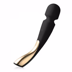 LELO Smart Wand 2 Large, Vibrateur à baguette, Stimulation vaginale, Noir, Or, Acrylonitrile-Butadiène-Styrène (ABS), Silicon ...