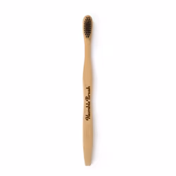 The Humble Co. 16461, Brosse à dents, Adulte, Noir, Bois, Standard, Bambou, Nylon-6