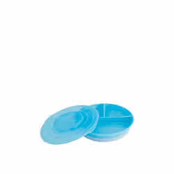 Twistshake Divided Plate, Assiette pour enfant en bas âge, Bleu, Polypropylène (PP), Élastomère thermoplastique (TPE), Garçon ...