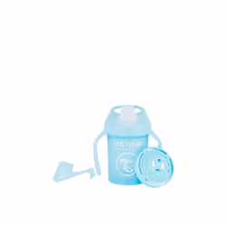Twistshake Mini cup, Gobelet verseur, 4 mois, Bleu, Polypropylène (PP), Silicone, Élastomère thermoplastique (TPE), Garçon/Fi ...