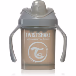 Twistshake Mini cup, Gobelet verseur, 4 mois, Gris, Polypropylène (PP), Silicone, Élastomère thermoplastique (TPE), Garçon/Fi ...