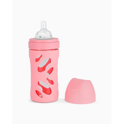 Twistshake Anti-Colic Glass Bottle biberon 260 ml Rose