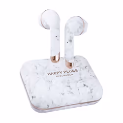 Happy Plugs Air 1 Plus, Sans fil, Appels/Musique, 20 - 20000 Hz, 3,75 g, Casque, Couleur marbre, Blanc