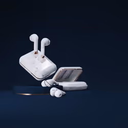 Happy Plugs Air 1 Plus Couleur marbre, Blanc