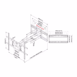 Multibrackets 5605 support pour téléviseur 2,79 m (110") Noir - Vue supplémentaire 6