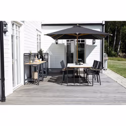 Venture Design 1155-333 parasol de terrasse Parasol résidentiel Rond Noir