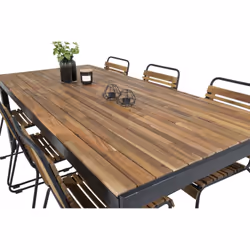 Venture Design 9554-068 table de jardin Marron, Bois Forme rectangulaire