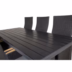 Venture Design 1026-408 table de jardin Noir Forme rectangulaire