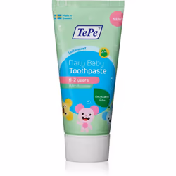 Le dentifrice TePe Daily Baby nettoie parfaitement les gencives et les premières dents des nourrissons.