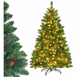 Attributs: 【Conception LED éclairée】Cet arbre de Noël est équipé de 450 lumières LED de couleur blanc chaud, économes en éner ...