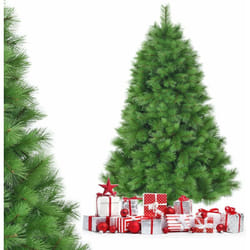 Costway - Sapin de Noël Artificiel 180 cm, 1250 Branches, Matériel pvc Arbre de Noël avec Socle en Métal Décoration de Noël