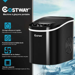 Costway - Machine à glace machine à glaçons Noir