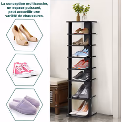 Attribut : 【Porte-chaussures à 7 niveaux :】ce meuble à chaussures à 7 étages offre suffisamment d'espace pour garder vos chau ...