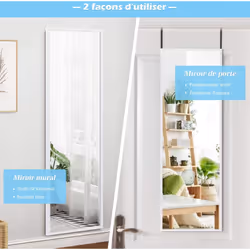 Attributs : 【Miroir pleine longueur classique :】les dimensions du miroir de 107 cm x 36,5 cm vous permettent de voir distinct ...