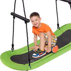 【Plateforme ovale et hauteur réglable】les enfants n'auront plus à se battre pour monter. La plateforme ovale (123 x 45 cm) es ...
