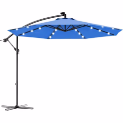 【Lumière LED lumineuse à énergie solaire】Les lumières LED solaires sont conçus pour utiliser ce parasol de jour ou de nuit po ...