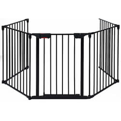 Barrière de Sécurité pour Enfant/Animaux 290 x 74 cm 5 Panneaux Protection Cheminée Utilisation Murale ou Autoportante - Costway