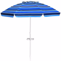 Attributs : 【Structure stable et solide】 Le mât stable en acier revêtu et les 8 baleines soutiennent le parasol et préviennen ...