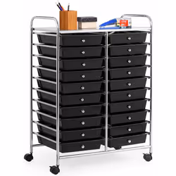 Attributs : 【Stockage intelligent】Ce chariot de rangement avec tiroirs a 20 tiroirs. Vous pouvez placer sur l’étagère certain ...