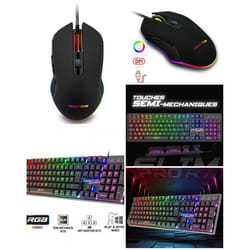Pack GAMER 2 en 1 - ADVANCE - PRO-GTA210 - Souris 2400DPI RGB - Clavier Semi Mécanique RGB - Anti-ghosting