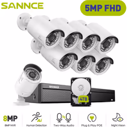 【Résolution FHD 3MP jour et nuit】 Ce système de caméra de sécurité POE peut diffuser du matériel FHD 1080P avec une qualité s ...