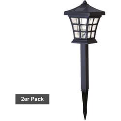 Trading Kit de bornes solaires Nippon, 2 pièces, led, blanc chaud, capteur crépusculaire, extérieur, 33 cm - Star