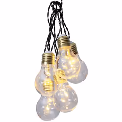 Star Trading 726-92, Guirlande lumineuse décorative, Noir, Polyvinyl chloride (PVC), Noir, 5 lampe(s), LED