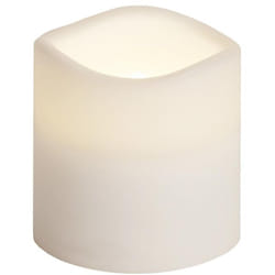 Star Trading Bougie Paul, bougie ronde, blanche, LED, minuterie, blanc chaud, extérieur, 7,5 cm
