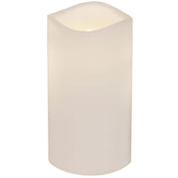 Bougie Paul, bougie ronde, blanche, led, minuterie, blanc chaud, extérieur, 15 cm - Star Trading