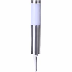 Lampe solaire LED Star Trading, acier inoxydable ; couleur : argent, environ 40 x 8 cm, 1 LED blanc chaud, 20 lm, avec pannea ...
