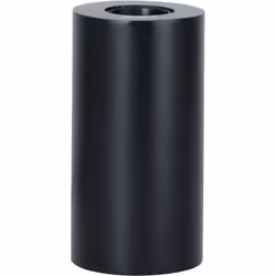 Lampe de table Tub, bois, noir, 8x15cm - Lampe cylindrique en bois noir avec douille E27 et câble noir - Lampe de chevet déco ...